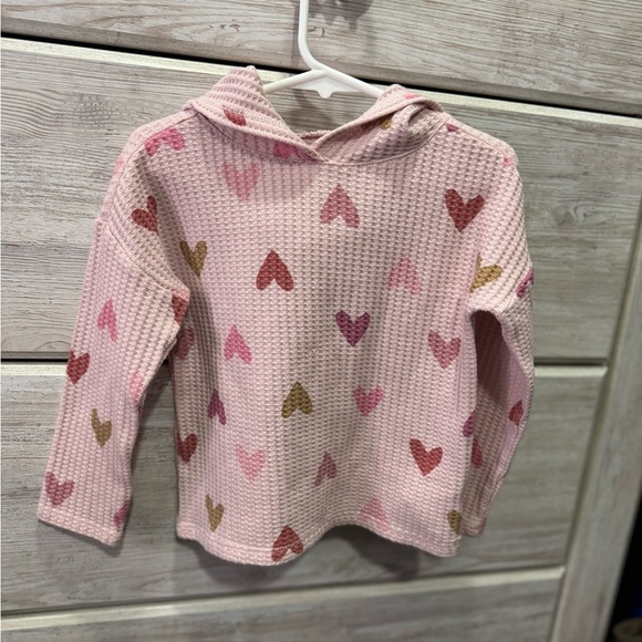 Pink and Multicolor Heart Kids Hoodie - Picture 1 of 3